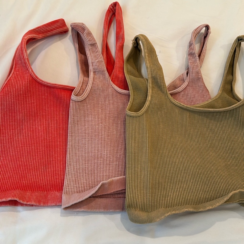 FP movement happiness square neck crop tanks